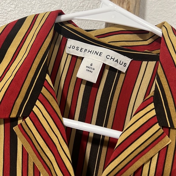 Josephine chaus striped silk shirt, size 6 - Picture 3 of 4